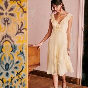 Sézane Rachelle dress in pale yellow
